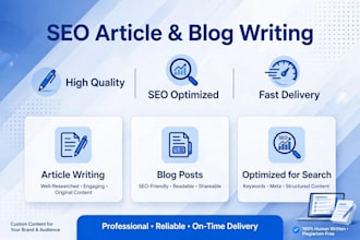 write seo articles  and blog