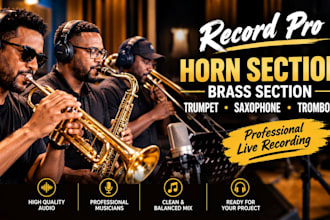 record pro horn section, brass section, trumpet, saxophone, trombone