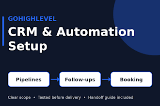 set up your gohighlevel CRM and sales follow up automations