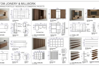 create detailed custom joinery, millwork, kitchen and shop drawings