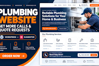 design a wordpress plumbing website with lead generation
