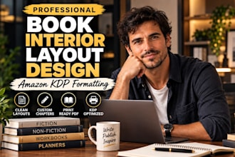 format book interior layout, typesetting and amazon KDP paperback