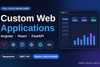 develop a custom web app with react nextjs or angular