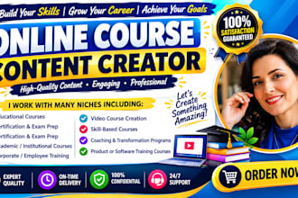 institutional curriculum, video script, academic module, online course creation