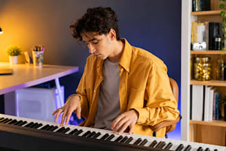 record live piano tracks and custom piano, keyboard, synth tracks for your songs