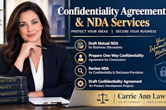 draft a strict one way nda and confidentiality agreement