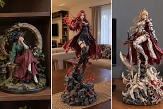 3d print, sculpt and hand paint your anime figure into a resin statue or bust