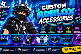 design custom roblox ugc accessories and 3d items