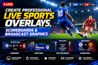 create professional live sports overlays, scoreboards and broadcast graphics