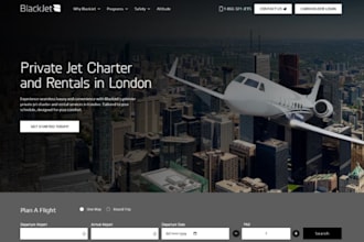 design wordpress private jet charter private aircraft charter aviation website