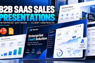 design b2b saas sales presentations for enterprise software client contracts