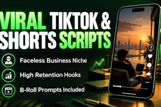 write viral faceless short form scripts for tiktok and reels