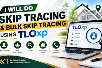 do skip tracing and bulk skip tracing using tloxp