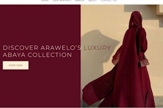 build wix islamic clothing website abaya fashion boutique online store website
