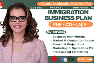 write your canada immigration business plan for pnp c11 and lmia