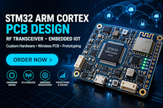 stm32 arm cortex pcb design with rf transceiver and embedded iot solutions