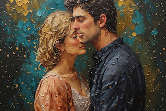 paint a real oil painting on canvas