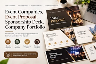 design event companies, event proposal, sponsorship deck, company portfolio