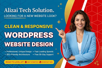 design and develop a responsive wordpress website or blog