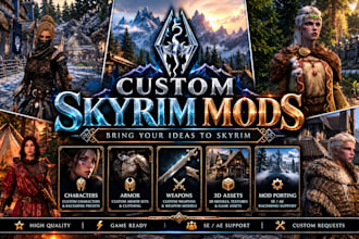 edit and port custom skyrim armor, weapons and character mods for ae and se