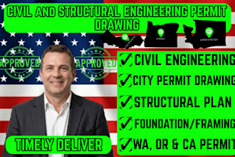 city permit drawing civil structural engineering washington oregon california