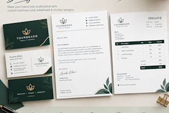 custom professional business card create letterhead and invoice design