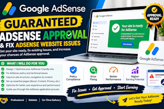 get guaranteed google adsense approval and fix adsense website issue