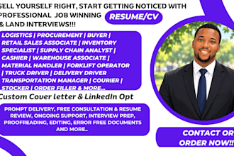 do a procurement manager CV operations supply chain analyst and logistics resume