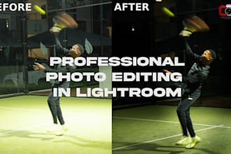 professionally edit and colour grade your photos in lightroom