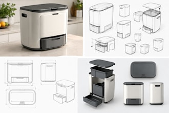 design household products, equipment, appliances and cad models