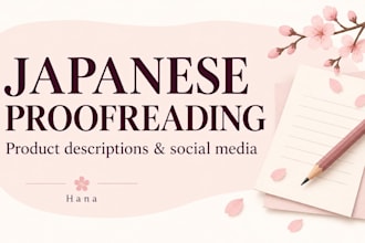 proofread japanese text and improve readability