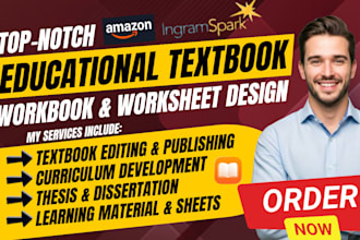 design, format educational textbooks, workbooks, editorial layout, lesson plan