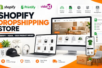 create shopify printify vidaxl dropshipping store shopify bulk product import
