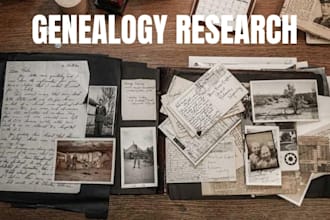 transcribe old handwritten genealogy records and family documents
