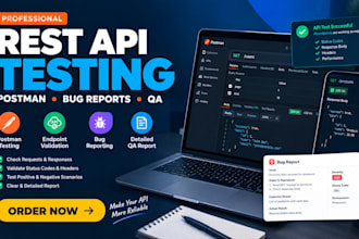 test your rest API using postman and provide a detailed report