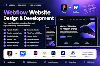 build webflow website, webflow landing page, figma to webflow