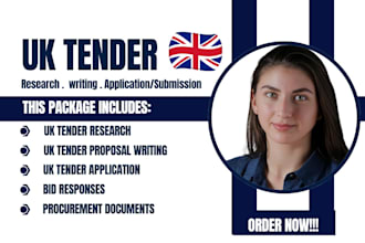 do UK tender research, application, proposal writing, sq and pqq responses