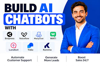 build ai chatbots with botpress voiceflow manychat wati landbot tidio kommo