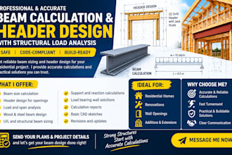 calculate beam size and header design structural load