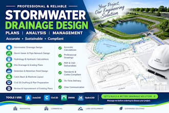 design stormwater drainage, drainage plans and stormwater management