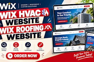 design a high converting wix website for real estate website design hvac wix web