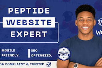 build fda complaint peptide website, research peptide, ecommerce peptide website