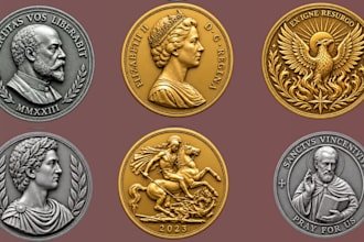 sculpt 3d coin model bas relief medallion challenge coin stl for 3d printing