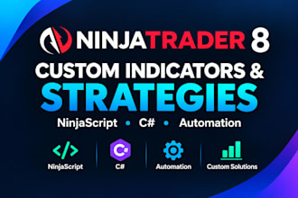 develop custom ninjatrader 8 indicator or trading strategy