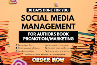 be your author social media manager for book promotion and book marketing