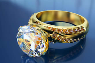 create costum jewelry cad model and 3d renders for product