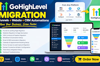 migrate your funnels, website CRM automations to gohighlevel