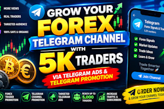 grow forex telegram channel with 5k traders via telegram ads telegram promotion