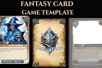 design custom tcg cards and trading card game, board templates for your game