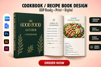 do cookbook design, cookbook formatting, recipe book design